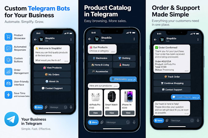 create a telegram bot for your online store
