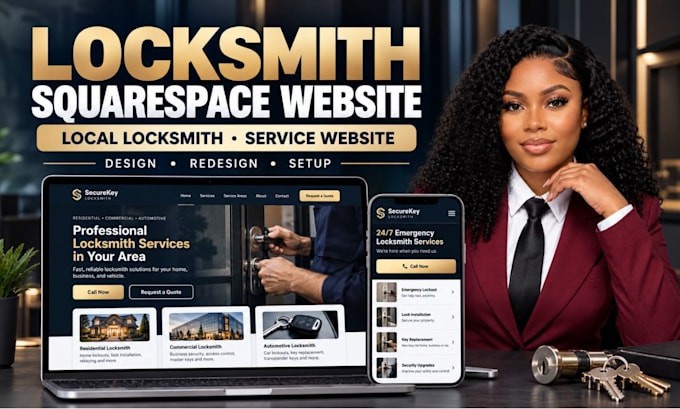 build locksmith squarespace website for your locksmith business