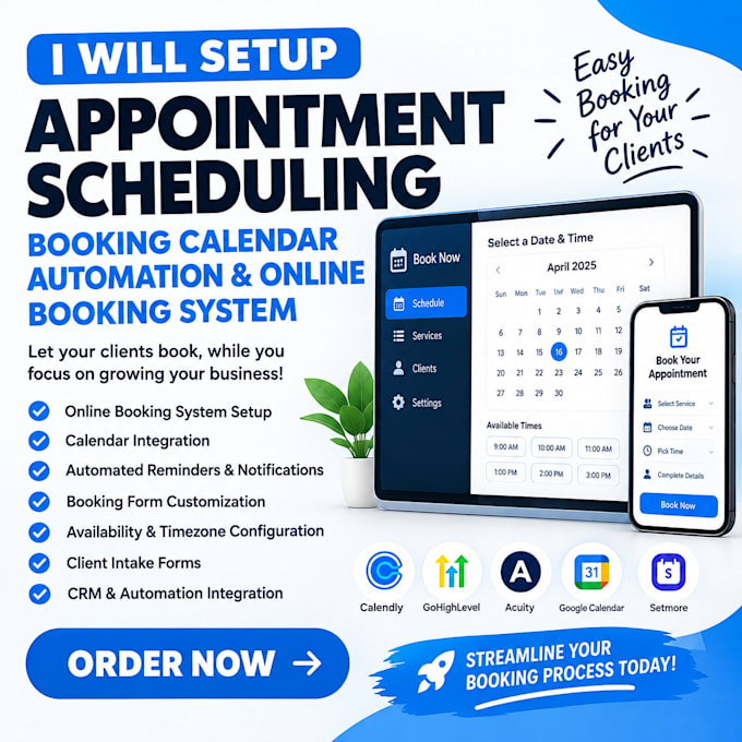 setup appointment scheduling booking calendar