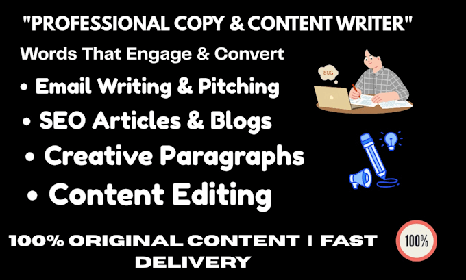be your professional copywriter for website or ads