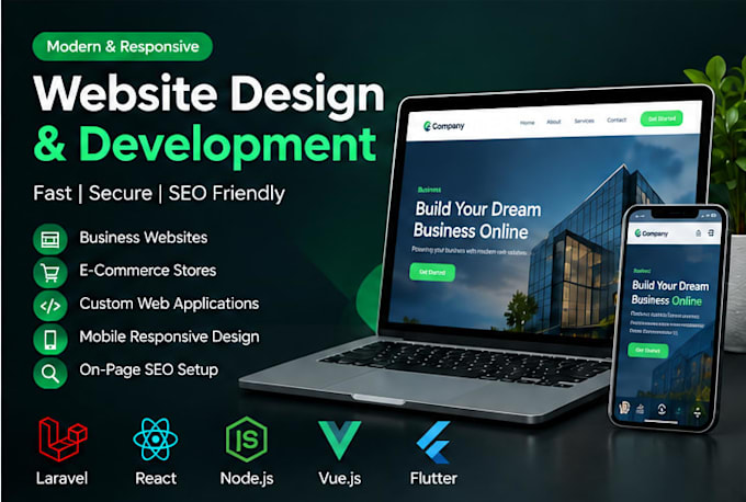 develop a professional custom website