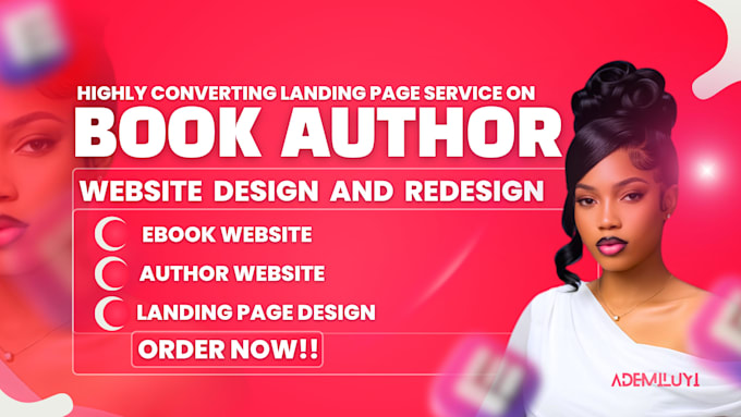 book author website, book website, ebook website, author landing page