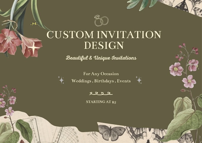 design a custom invitation for any occasion