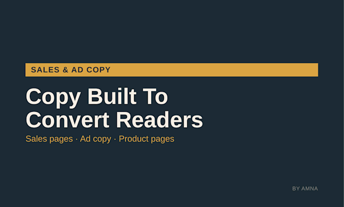 write sales page and ad copy that converts