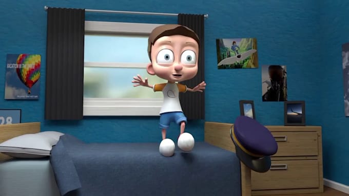 create 3d character animation, kids cartoon videos for youtube
