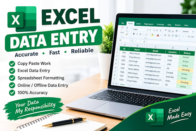 do clean, format, merge, excel etc