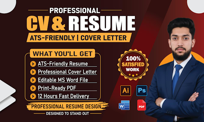 give professional resume format and ats friendly CV design