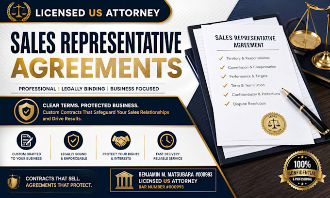 draft complex commercial sales representative contracts for b2b growth