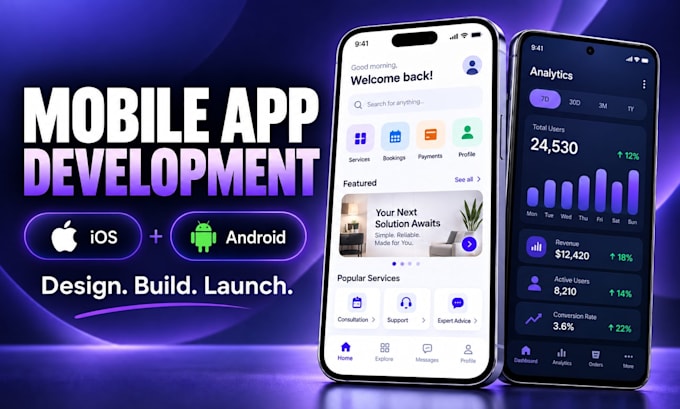 develop a custom mobile app for ios and android