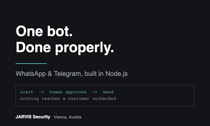 build a whatsapp or telegram bot for your business in node js