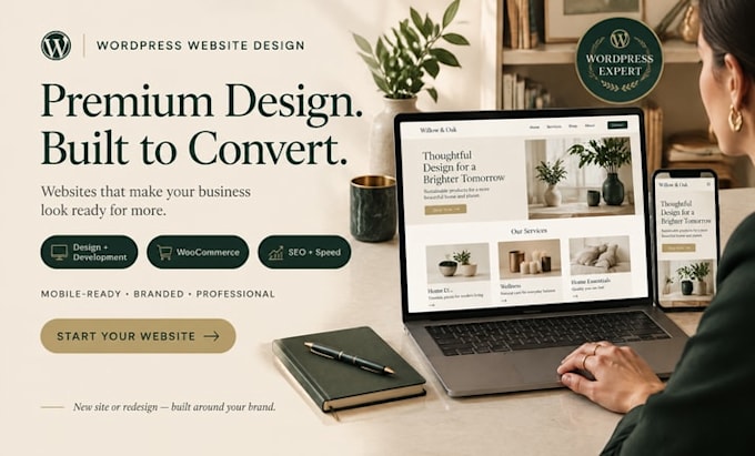 do wordpress website design, create wordpress luxury website