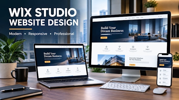 design a professional wix studio website and wix website