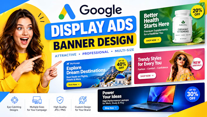 design google banner ads, display ads and professional web banners