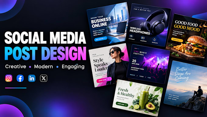 create modern social media post designs for your brand
