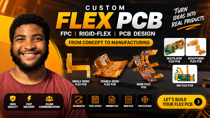 design flexible pcb, fpc, rigid flex pcb, schematic, footprint, and gerber files