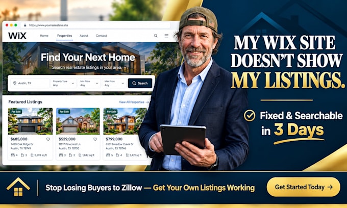 fix wix idx real estate and mls database feed