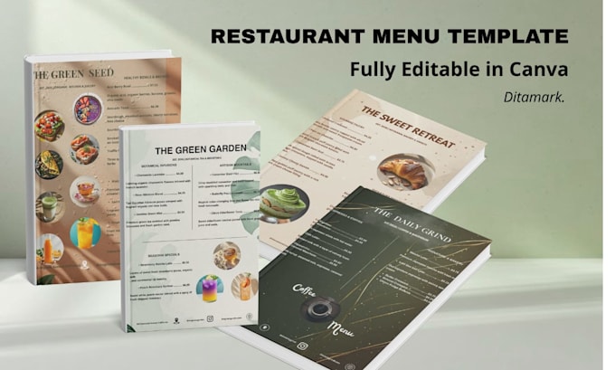 design editable restaurant menu template using canva