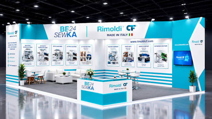 design a lighting product display trade show booth that captures