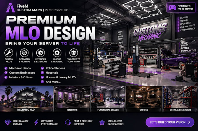 create custom fivem mlo interiors, ymap maps, and gta v interiors
