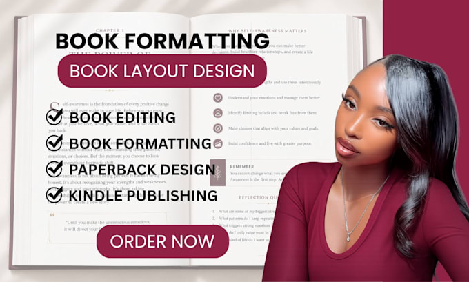 do ebook formatting, book typesetting, kindle conversion and KDP