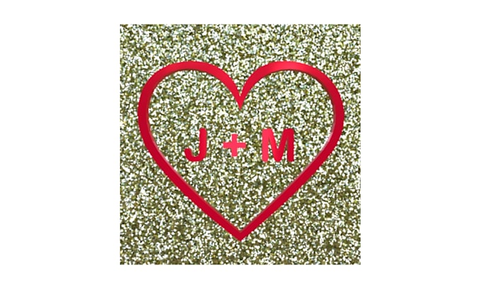 create a romantic customized gif with your initials in a spinning heart