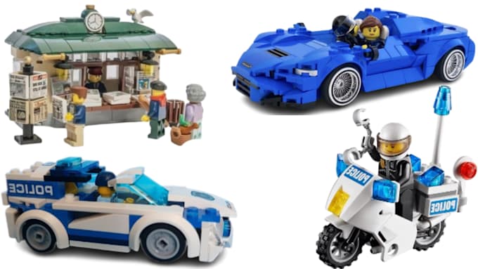 custom lego car, house, bike with pdf manual xml part list in bricklink studio