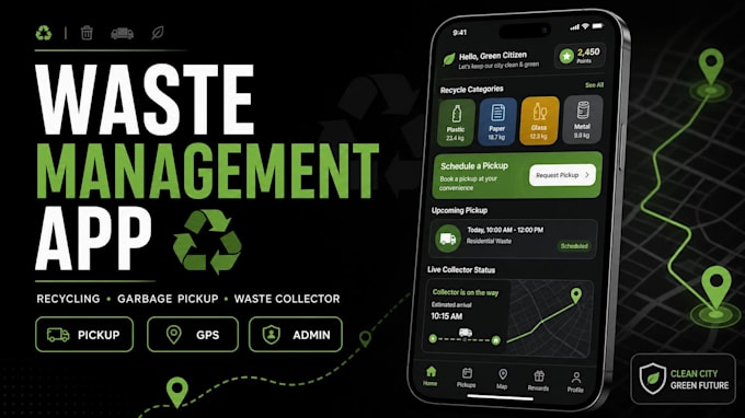 do waste management app, recycling app, garbage pickup app, waste collector app