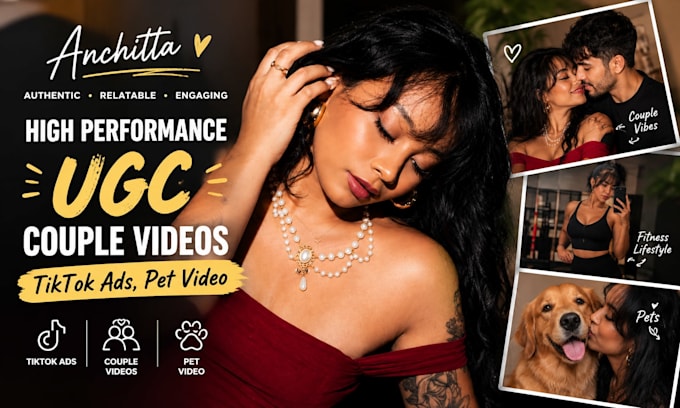 create high performance ugc couple videos tiktok ads, pet video