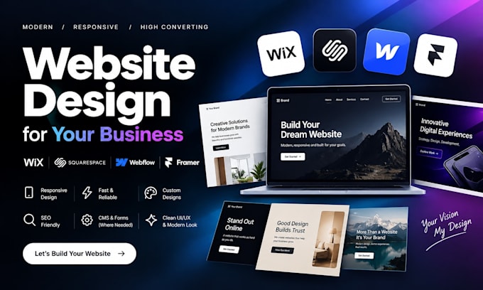 design a responsive framer websites and landing pages