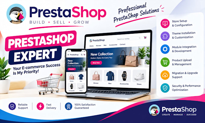 develop prestashop website store upgrade bugs module ecommerce migration theme