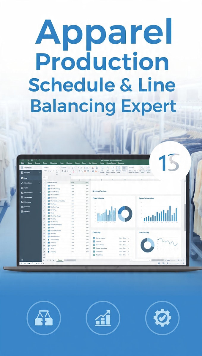 manage apparel production schedule and line balancing