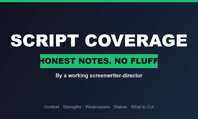 write professional script coverage for your feature screenplay