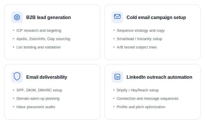 set up and launch your b2b cold email campaign