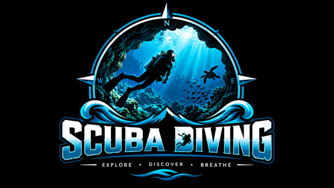 design a professional  diving, ocean, or underwater scuba diving logo