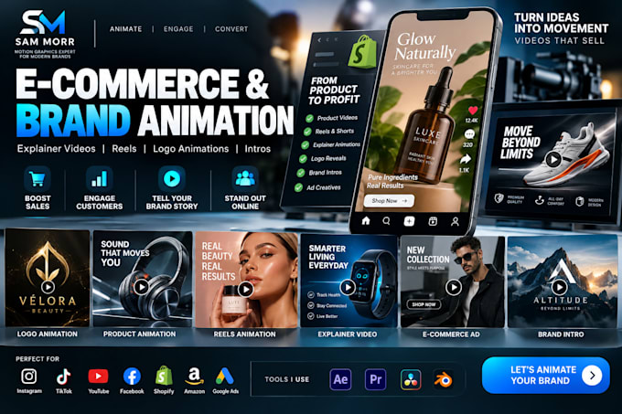 do ecommerce brands explainer videos reels animations logo animations intros
