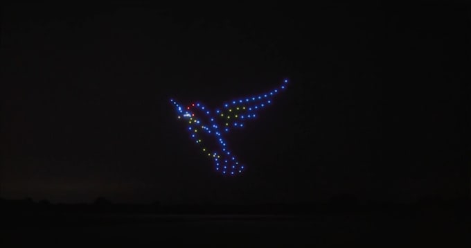 create 3d drone show animation, drone animation, 3d drone show, logo animation