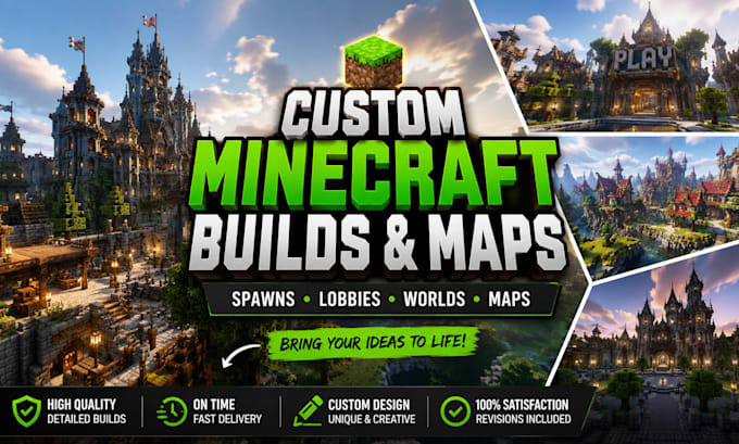 build a custom minecraft map, spawn, lobby, or world