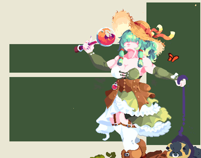 pixelart splashart para portadas, pantallas de carga o anuncios