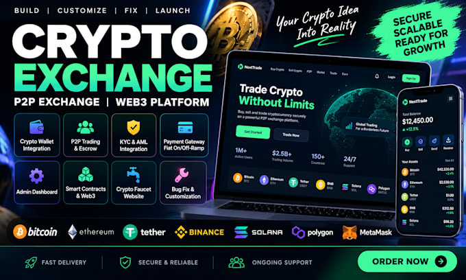 build crypto exchange website p2p exchange crypto faucet site web3 platform