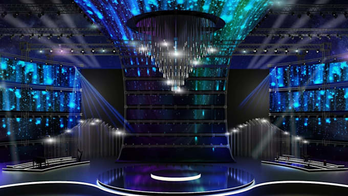 design a professional 3d event stage and concert stage