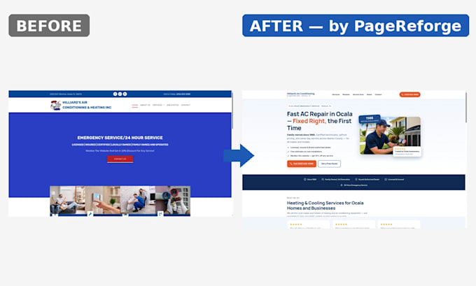 fix and modernize your hvac company website
