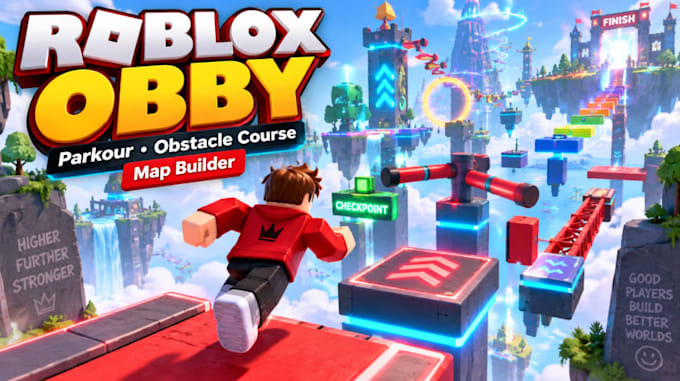build custom roblox obby map parkour map and obstacle course