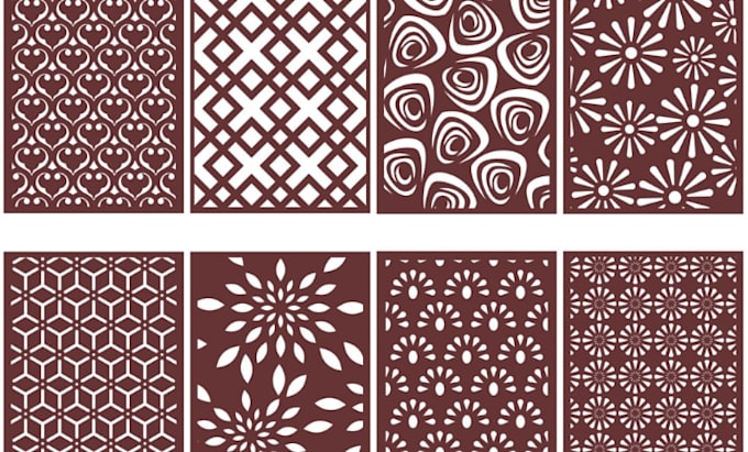 design laser cutting dxf files, seamless, vector design and laser engraving file