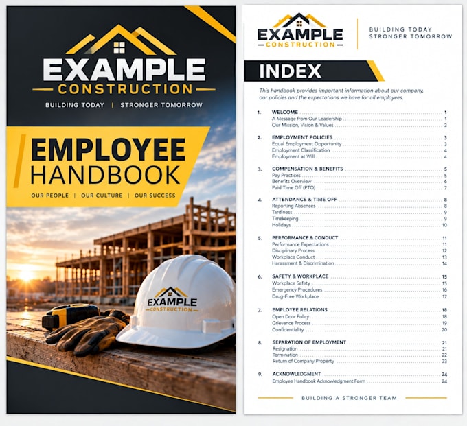 create an employee handbook