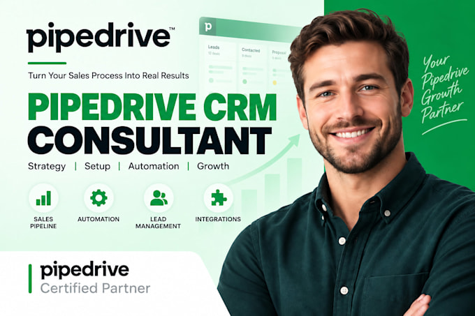 be your pipedrive crm consultant and sales expert