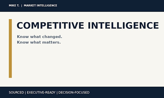 create a competitive intelligence brief