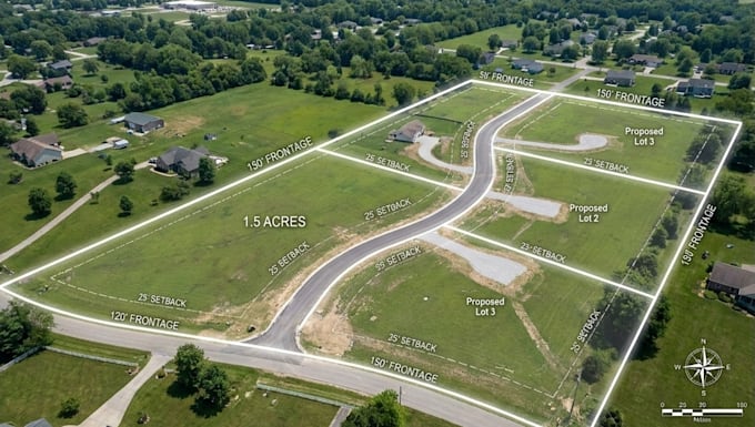 design lot split, parcel subdivision, site plan and plat map in autocad