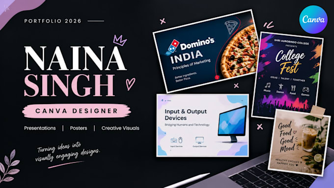design professional canva presentations and posters