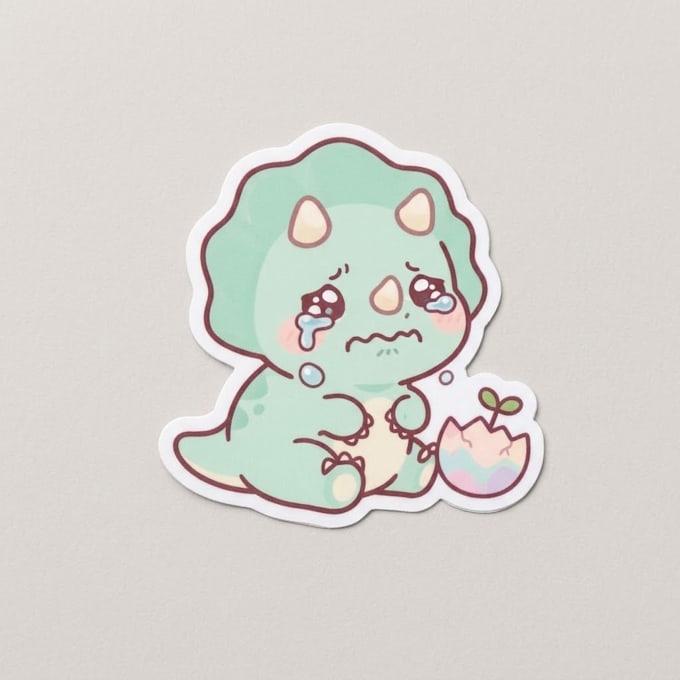 create custom cute kawaii stickers or ai logo design