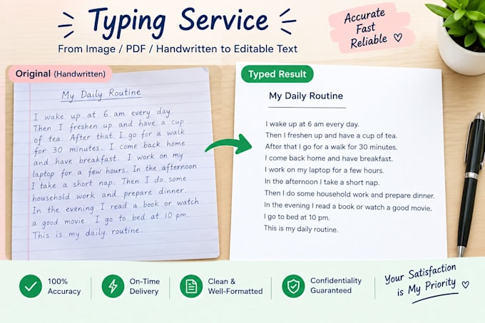 do typing and data entry